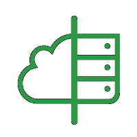 cloud on-prem hybrid icon green